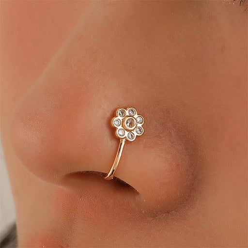 Jewelry WholesaleWholesale Flower Zircon Copper Nose Clip Non Pierced JDC-NS-D008 Piercings 晴雯 %variant_option1% %variant_option2% %variant_option3%  Factory Price JoyasDeChina Joyas De China