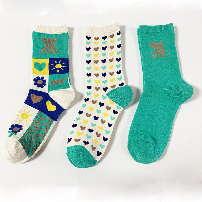 Wholesale Sock Cotton Women's Socks Forest Love Heart JDC-SK-YiYan024