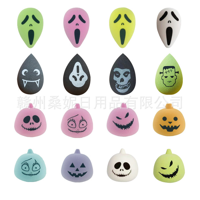 Wholesale Beauty Egg Hydrophilic Polyurethane Pumpkin Ghost Face MOQ≥3 JDC-CP-SangN001