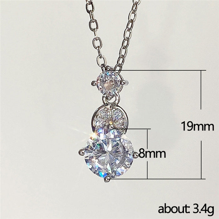 Jewelry WholesaleWholesale Fashion Geometric Zircon Pendant Necklace JDC-NE-Caos018 Necklaces 曹适 %variant_option1% %variant_option2% %variant_option3%  Factory Price JoyasDeChina Joyas De China