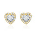 Jewelry WholesaleWholesale inlaid with diamond heart plated silver stud earrings JDC-ES-BZ002 Earrings 标志 %variant_option1% %variant_option2% %variant_option3%  Factory Price JoyasDeChina Joyas De China