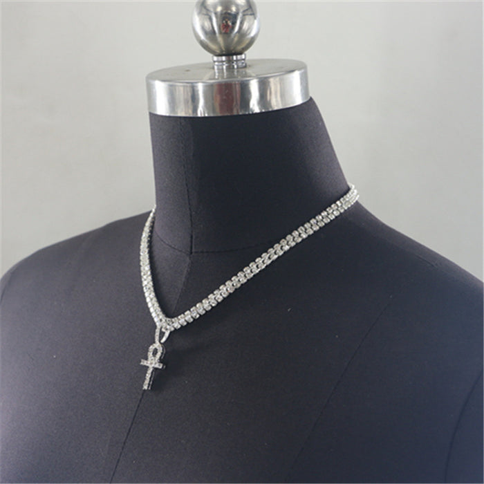 Wholesale Rhinestone Cross Alloy Necklace JDC-NE-BYC002