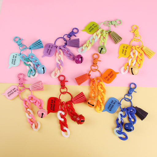 Jewelry WholesaleWholesale Creative Acrylic U-Chain Keychain JDC-KC-QiaM006 Keychains 恰美 %variant_option1% %variant_option2% %variant_option3%  Factory Price JoyasDeChina Joyas De China