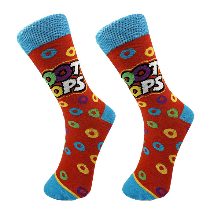 Wholesale Socks Cotton Cute Cartoon Tiger Alphabet Medium Tube Socks JDC-SK-YiYan016