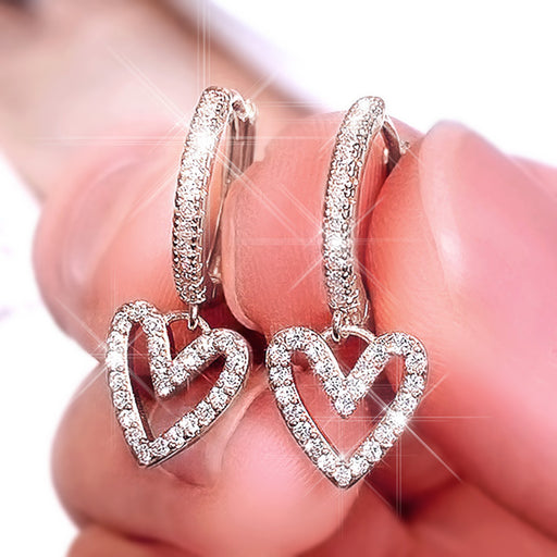 Jewelry WholesaleWholesale Hollow Heart Drop Earrings Gift JDC-ES-CaoS035 Earrings 曹适 %variant_option1% %variant_option2% %variant_option3%  Factory Price JoyasDeChina Joyas De China