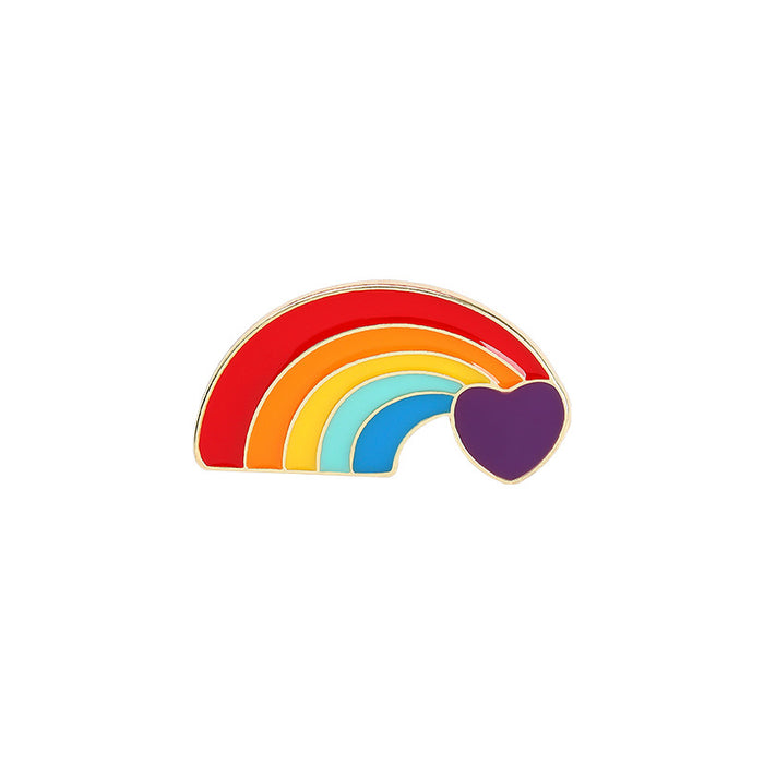 Wholesale Rainbow series jewelry brooch personality Rainbow bridge love model brooch JDC-BC-QiH013