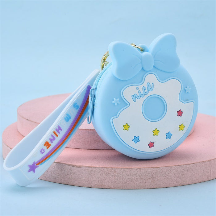 Wholesale Keychains For Backpacks Bow Coin Purse Soft Rubber Keychain JDC-KC-YPin023