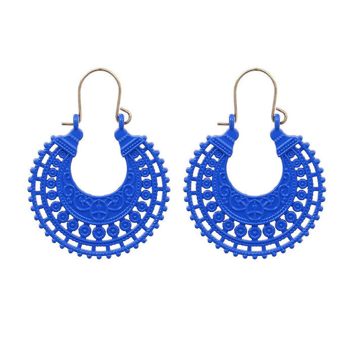 Wholesale Earrings Alloy Candy Color Cutout JDC-ES-Yuhong017