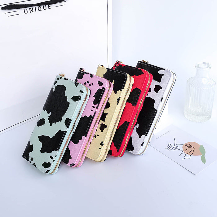 Wholesale wallet PU milk pattern clutch bag MOQ≥2 JDC-WT-BXG001