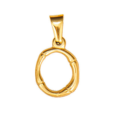 Wholesale Bamboo Three-dimensional Titanium Steel Plated 18K Gold Pendant MOQ≥2 JDC-PT-QianJ001