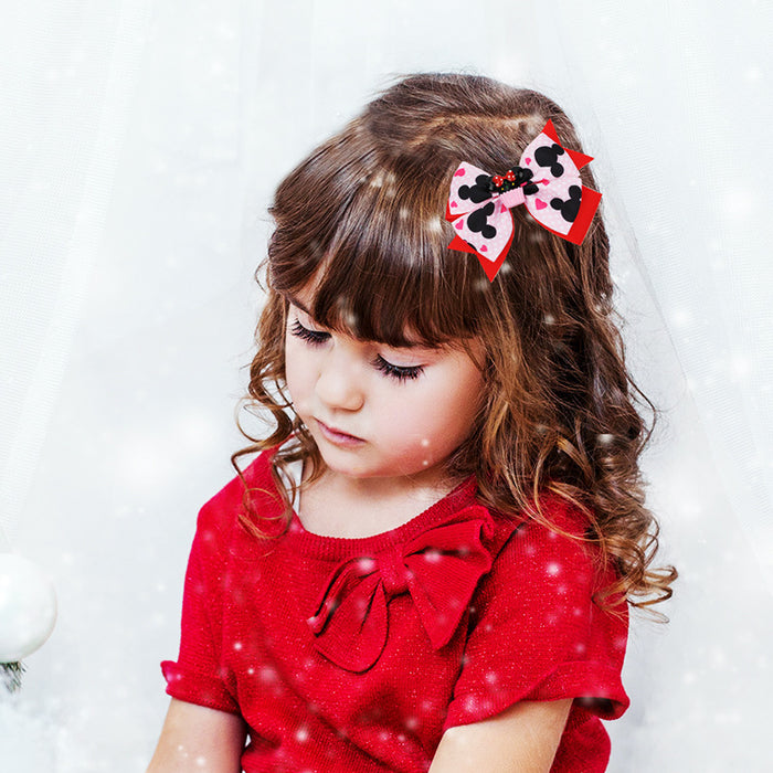 Wholesale Children's Amusement Park Wearing Red Butterfly Hair Clip （M) MOQ≥30 JDC-HC-Danzuo040