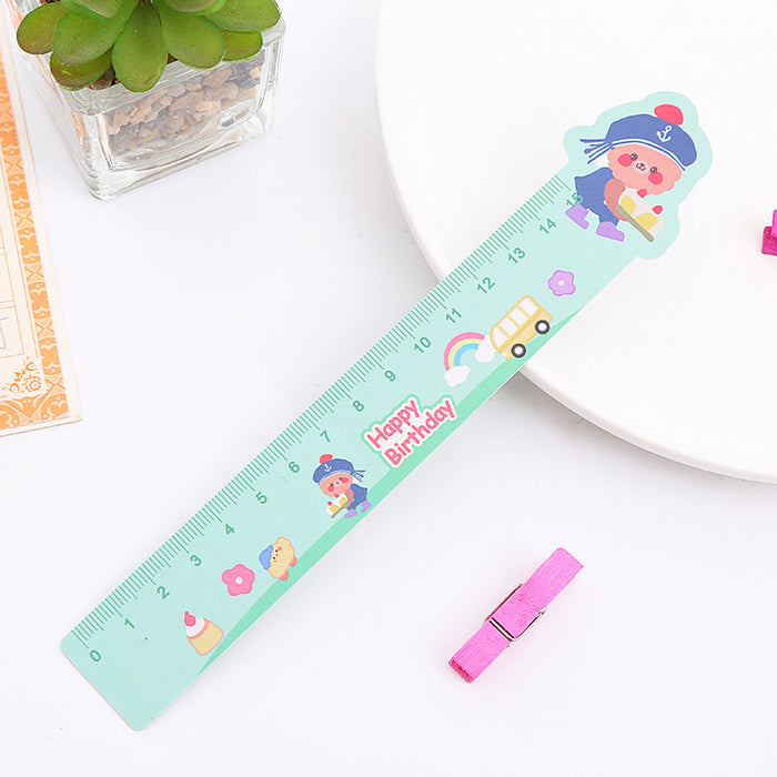 Wholesale Plastic Cartoon Ruler 15CM JDC-RL-Liuj001