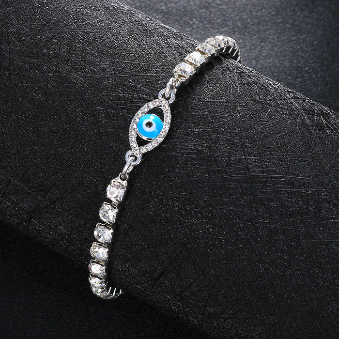 Wholesale Boho Anklet Evil Eye Anklet Shiny Rhinestones JDC-AS-XinS033