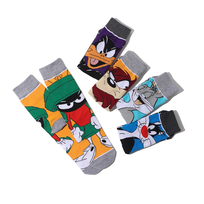 Wholesale socks fabric cartoon medium tube cute character (M) JDC-SK-HuiHe003