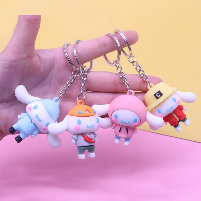 Wholesale cute big ear dog keychain MOQ≥2 JDC-KC-YinShang004