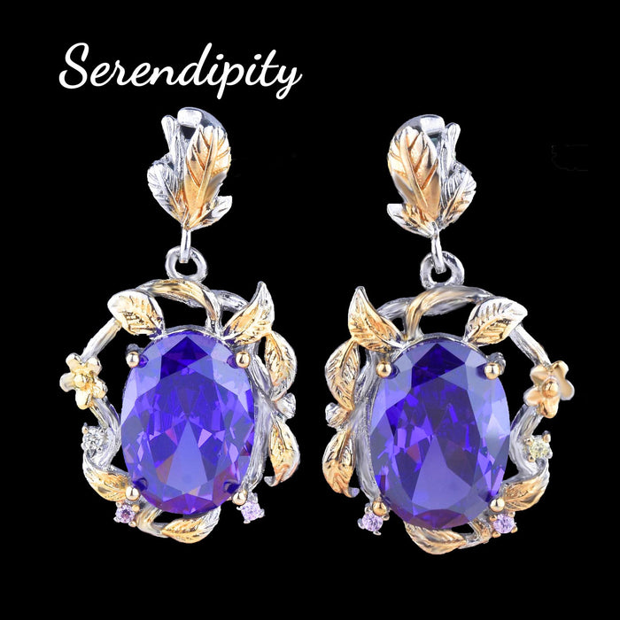 Wholesale Jewelry Set Copper Gem Purple Adjustable JDC-RS-ZhenR040