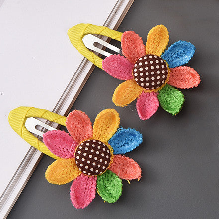 Wholesale Cute Sunflower Hair Clip Hair Ring JDC-HS-WeiS001