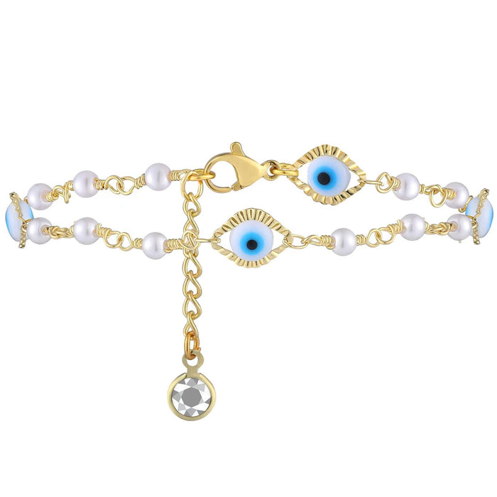 Wholesale Demon Eye Anklet Female Evil Eye Ankle Bracelet JDC-AS-JinM005