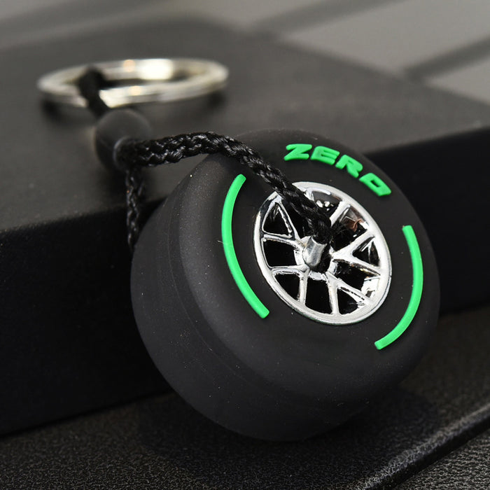 Jewelry WholesaleWholesale soft rubber small tire keychain with hub double-sided LOGO JDC-KC-Chongr005 Keychains 充睿 %variant_option1% %variant_option2% %variant_option3%  Factory Price JoyasDeChina Joyas De China