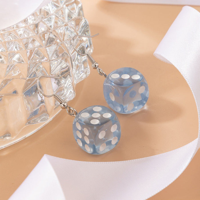 Wholesale plastic transparent dice ear hook MOQ≥2 JDC-ES-lingg011