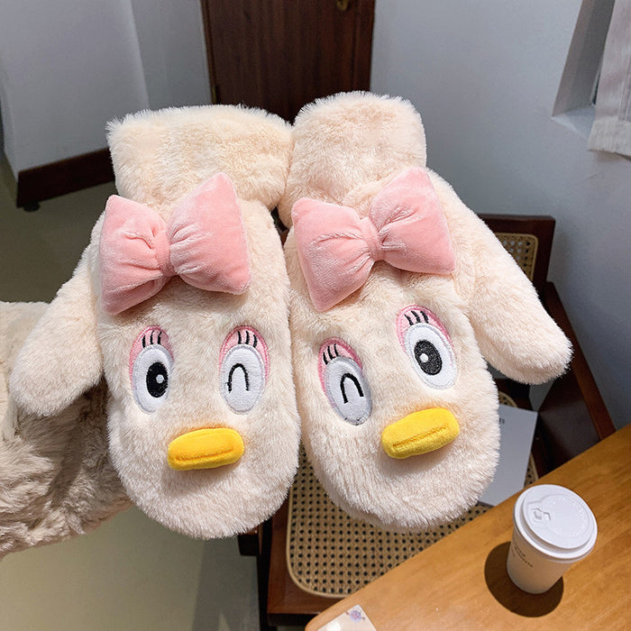 Wholesale Gloves Polyester Plus Velvet Warm Cute Cartoon MOQ≥2 JDC-GS-JingZ009