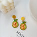 Jewelry WholesaleWholesale graffiti print watermelon pineapple avocado grape fruit acrylic earrings S925 silver needle JDC-ES-FX001 Earrings 繁瑆 %variant_option1% %variant_option2% %variant_option3%  Factory Price JoyasDeChina Joyas De China