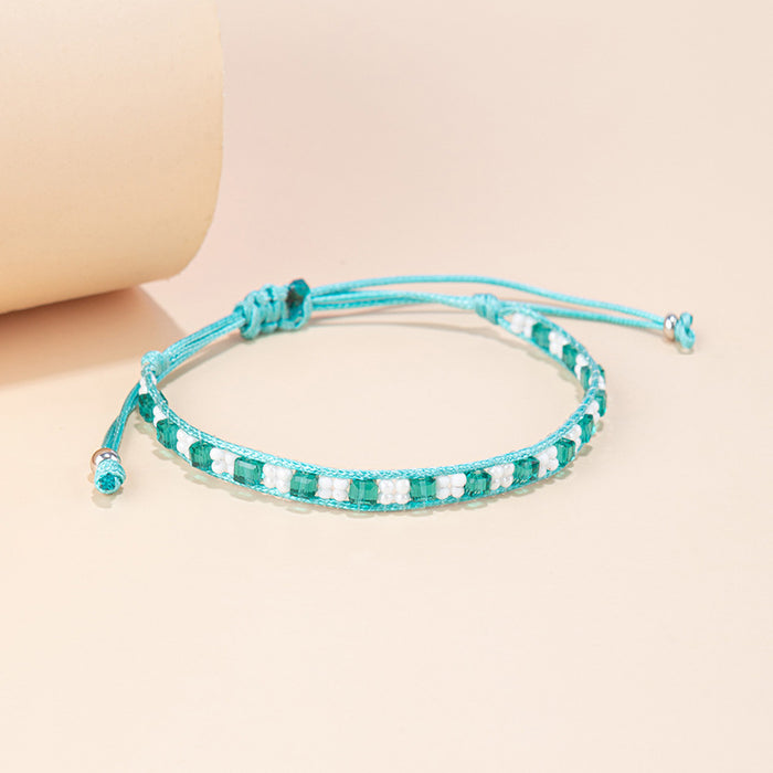 Wholesale Bracelet Crystal Contrast Color Adjustable Boho Bead Bracelet JDC-BT-XLH006