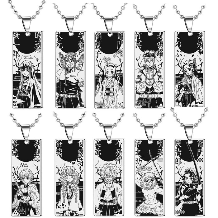 Wholesale Cute Nedouzi Character Stainless Steel Laser Necklace (M) JDC-NE-GSGR004