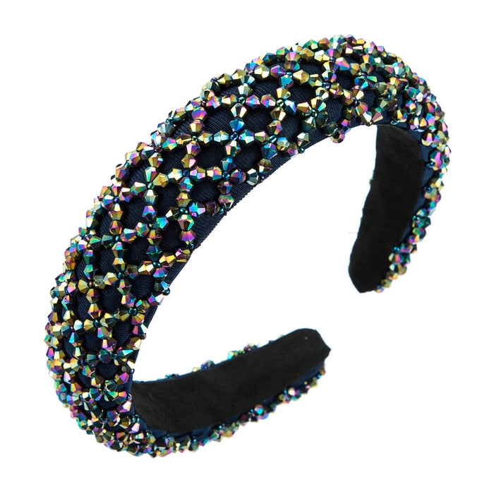 Jewelry WholesaleWholesale Hand Beaded Crystal Sponge Hairband Baroque JDC-HD-hemin012 Headband 和鸣 %variant_option1% %variant_option2% %variant_option3%  Factory Price JoyasDeChina Joyas De China