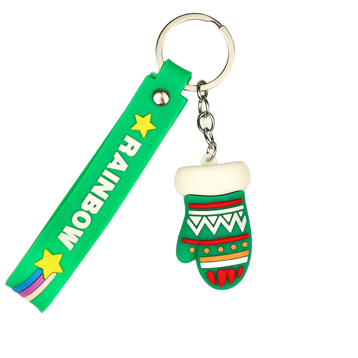 Wholesale Keychain PVC Christmas Cute Gift Pendant MOQ≥2 JDC-KC-MengO004