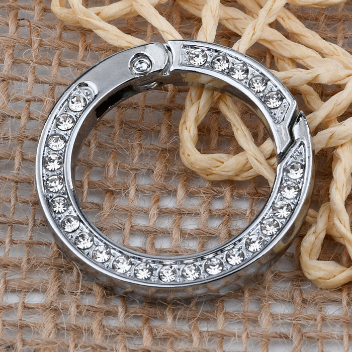 Wholesale Keychain Metal Creative Diamond Spring Ring MOQ≥2 JDC-KC-XSYZ001