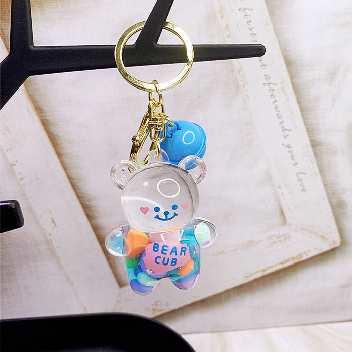 Jewelry WholesaleWholesale cartoon into oil bear acrylic keychain JDC-KC-DMF002 Keychains 迪美菲 %variant_option1% %variant_option2% %variant_option3%  Factory Price JoyasDeChina Joyas De China