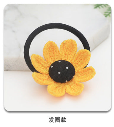 Wholesale Cute Sunflower Hair Clip Hair Ring JDC-HS-WeiS001