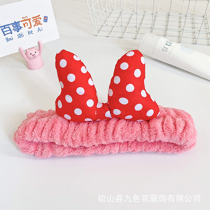 Wholesale Cartoon Cute Polka Dot Oversized Butterfly End Hairband JDC-HD-JSH002