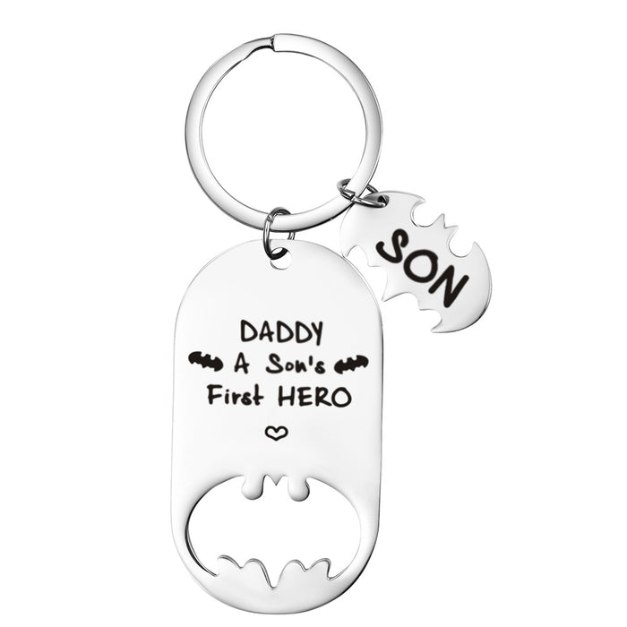 Wholesale Father's Day Gift Stainless Steel Bottle Opener Keychain MOQ≥2 JDC-KC-XiM001