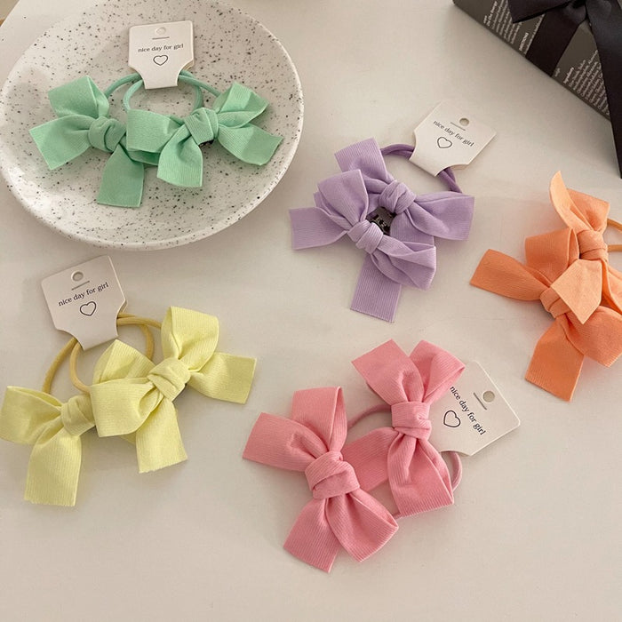 Wholesale Hair Scrunchies Fabric Color 2pcs/bag JDC-HS-YJM004