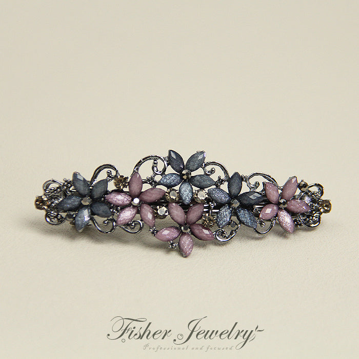 Wholesale Hair Clips Alloy Rhinestone Vintage Elegant Spring Clip JDC-HC-FSE003