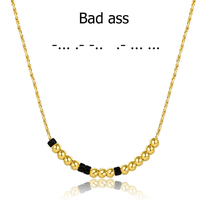 Wholesale Personalized Morse Code Necklace Couples Wild JDC-NE-yunchuan003