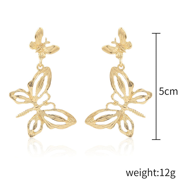 Jewelry WholesaleWholesale pentagram diamond pearl flower butterfly alloy earrings JDC-ES-ManY017 Earrings 满溢 %variant_option1% %variant_option2% %variant_option3%  Factory Price JoyasDeChina Joyas De China