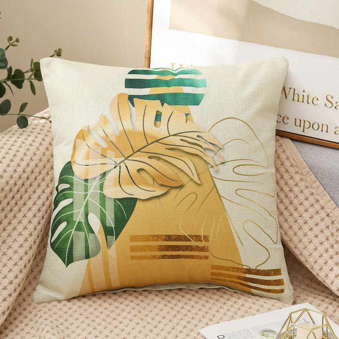 Wholesale Pillowcase Polyester Sunflower Plant Print JDC-PW-RRL006