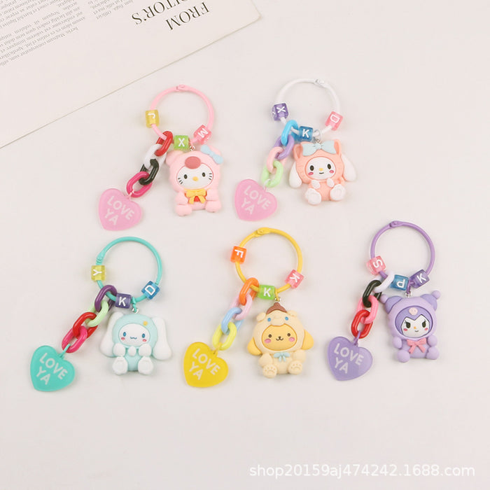 Wholesale Key Chain Acrylic Cute Cartoon Doll Love Pendant MOQ≥2 (S) JDC-KC-YiHan029