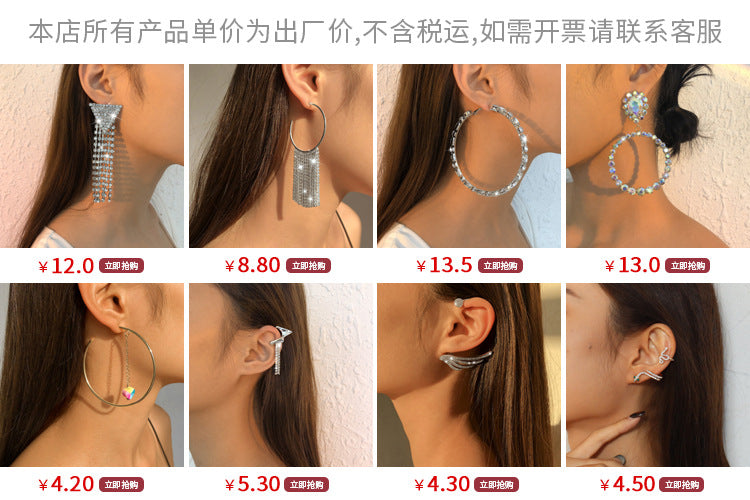 Wholesale modern hat love cowboy boots drip oil multi-layer earrings JDC-ES-Qiandi008