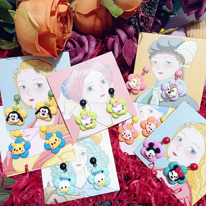 Wholesale Earrings Resin Cute Cartoon Simulation Funny Petal Earrings (M) JDC-ES-Xingj025