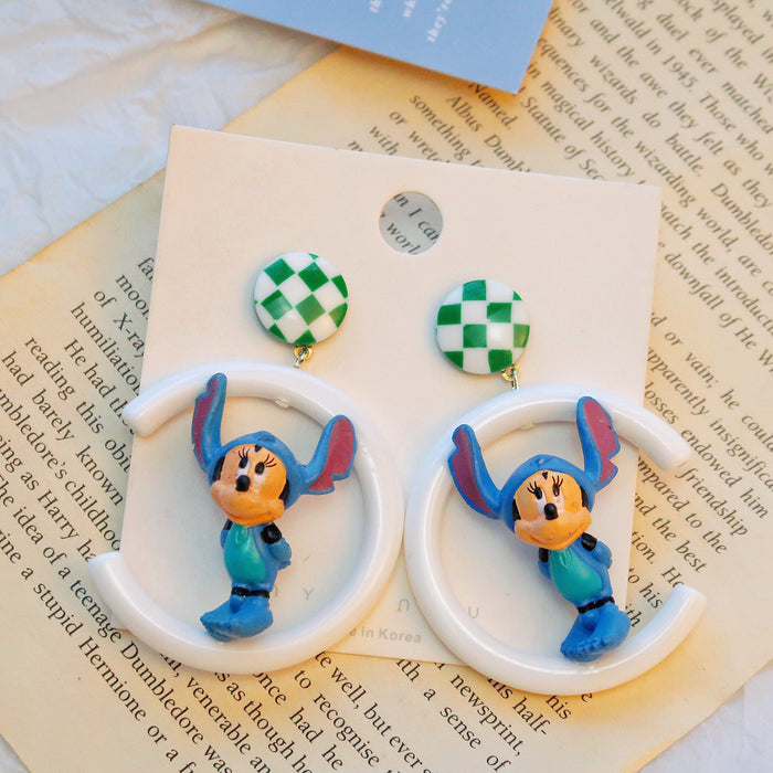 Wholesale 925 Silver Needle Cartoon Resin Earrings (M) JDC-ES-XNWE019