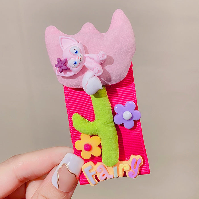 Wholesale tulip breaking clip girl cartoon bangs clip JDC-HC-HShi002