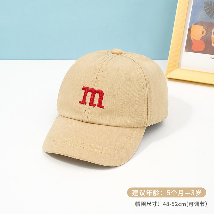 Wholesale children hats M letter embroidery boys and girls baseball caps MOQ≥2 JDC-FH-MiYang005