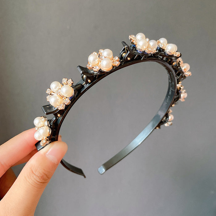 Jewelry WholesaleWholesale Pearl Rhinestone Hair Band JDC-HD-XinR003 Headband 新柔 %variant_option1% %variant_option2% %variant_option3%  Factory Price JoyasDeChina Joyas De China