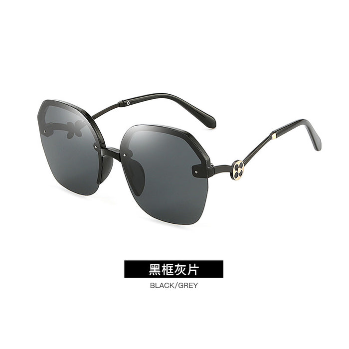 Jewelry WholesaleWholesale Half Frame Petal Polarized Sunglasses UV Protection JDC-SG-KaiX020 Sunglasses 凯祥 %variant_option1% %variant_option2% %variant_option3%  Factory Price JoyasDeChina Joyas De China