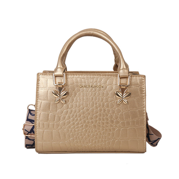 Wholesale PU Large Capacity Crocodile Pattern European Shoulder Bag (F)MOQ≥3 JDC-SD-HZD034