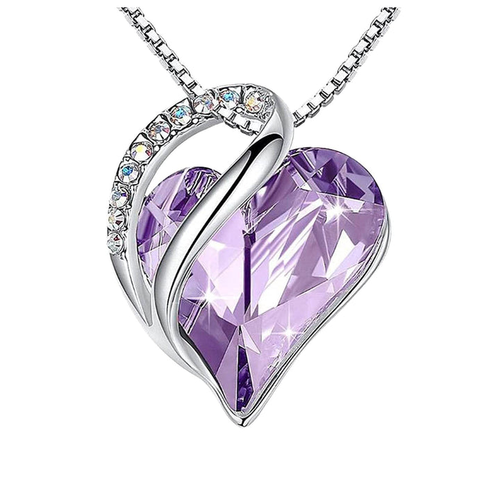 Wholesale Heart Shaped Geometric Birthstone Necklace JDC-NE-KaiS001